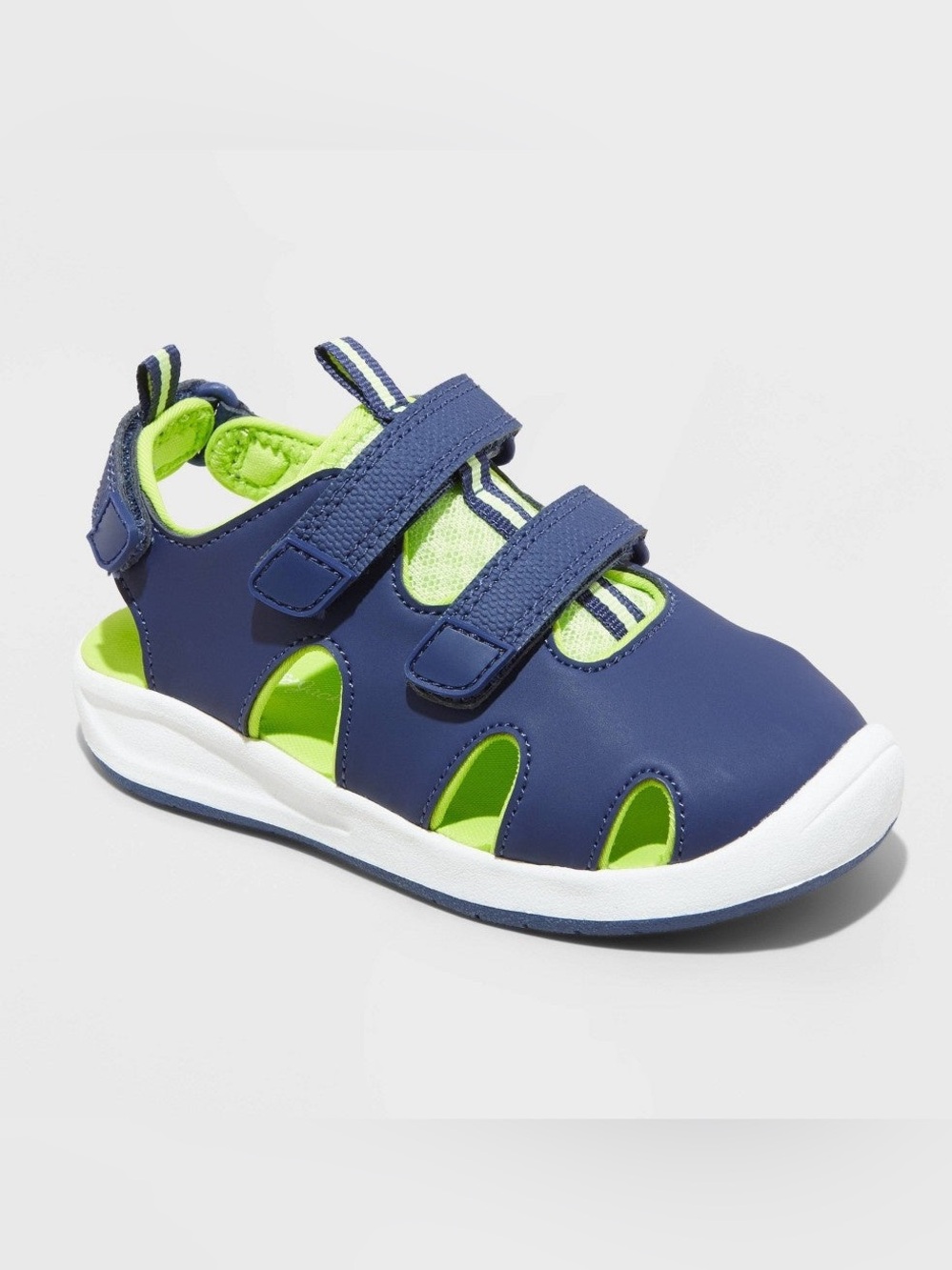 Kids Navy and Lime Active Water Sandals